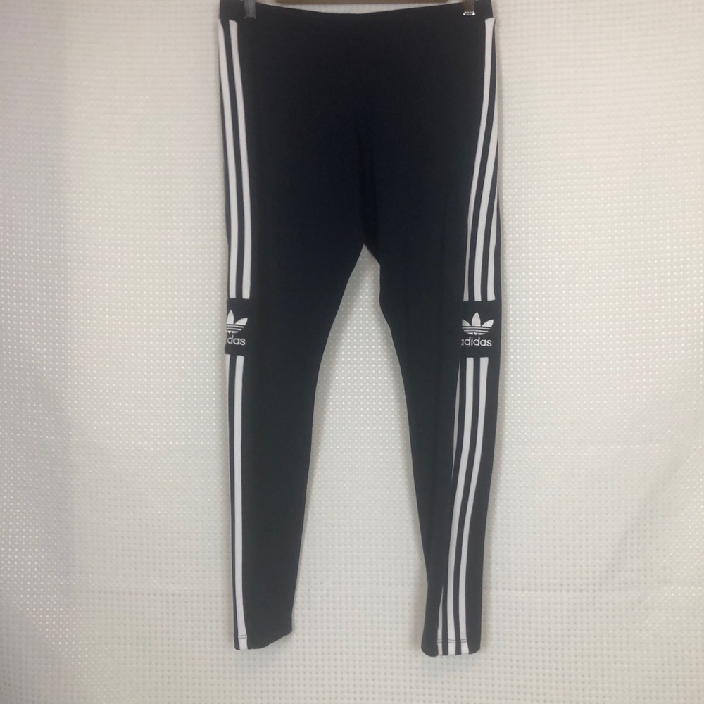 Adidas Navy and White Leggings. Size Large